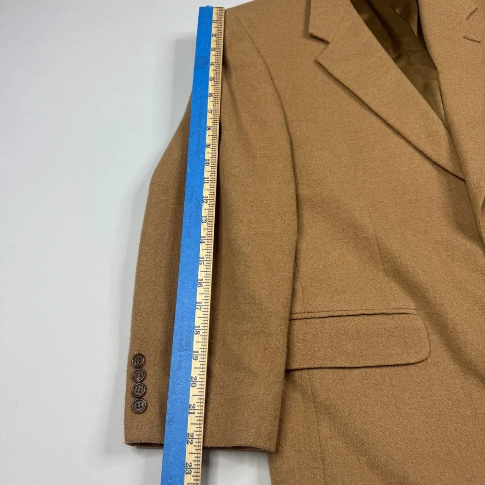 Brooks Brothers Camel Hair Blazer Mens 44 Short Tan 2 Button Sport Coat USA